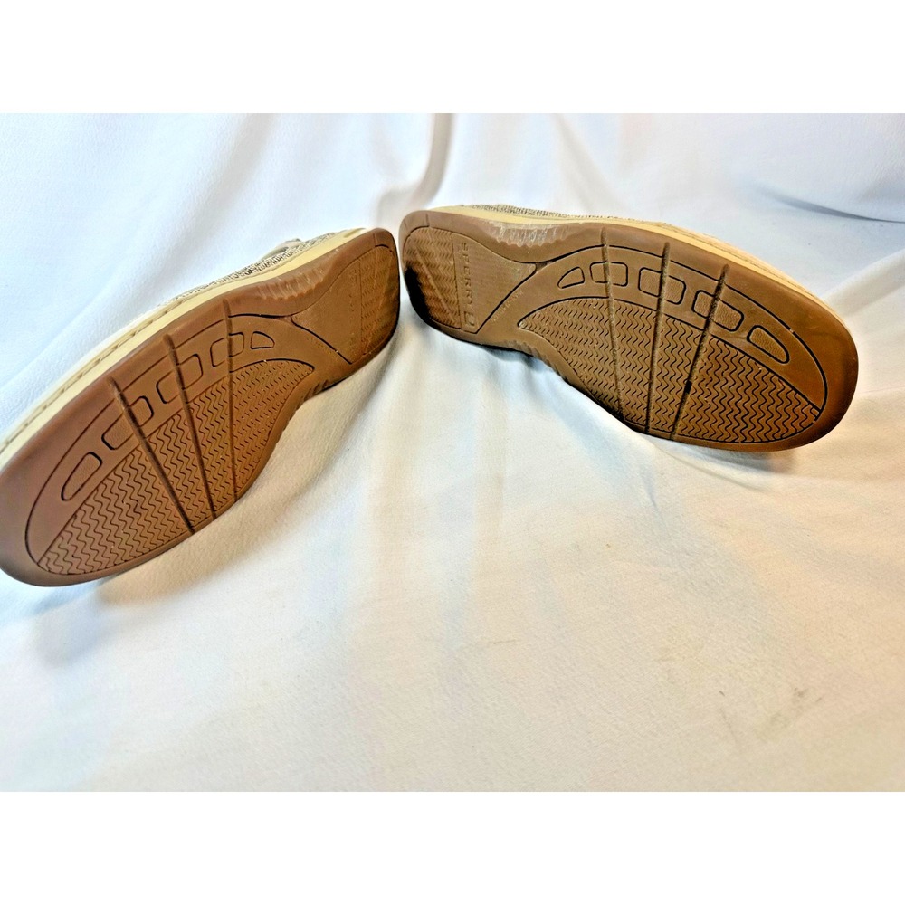 NEW Sperry Top Sider Women's Size 7.5 M Angelfish Boat Shoes Linen/Oat - Picture 6 of 9